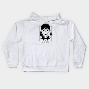 Black & White Boy Kids Hoodie